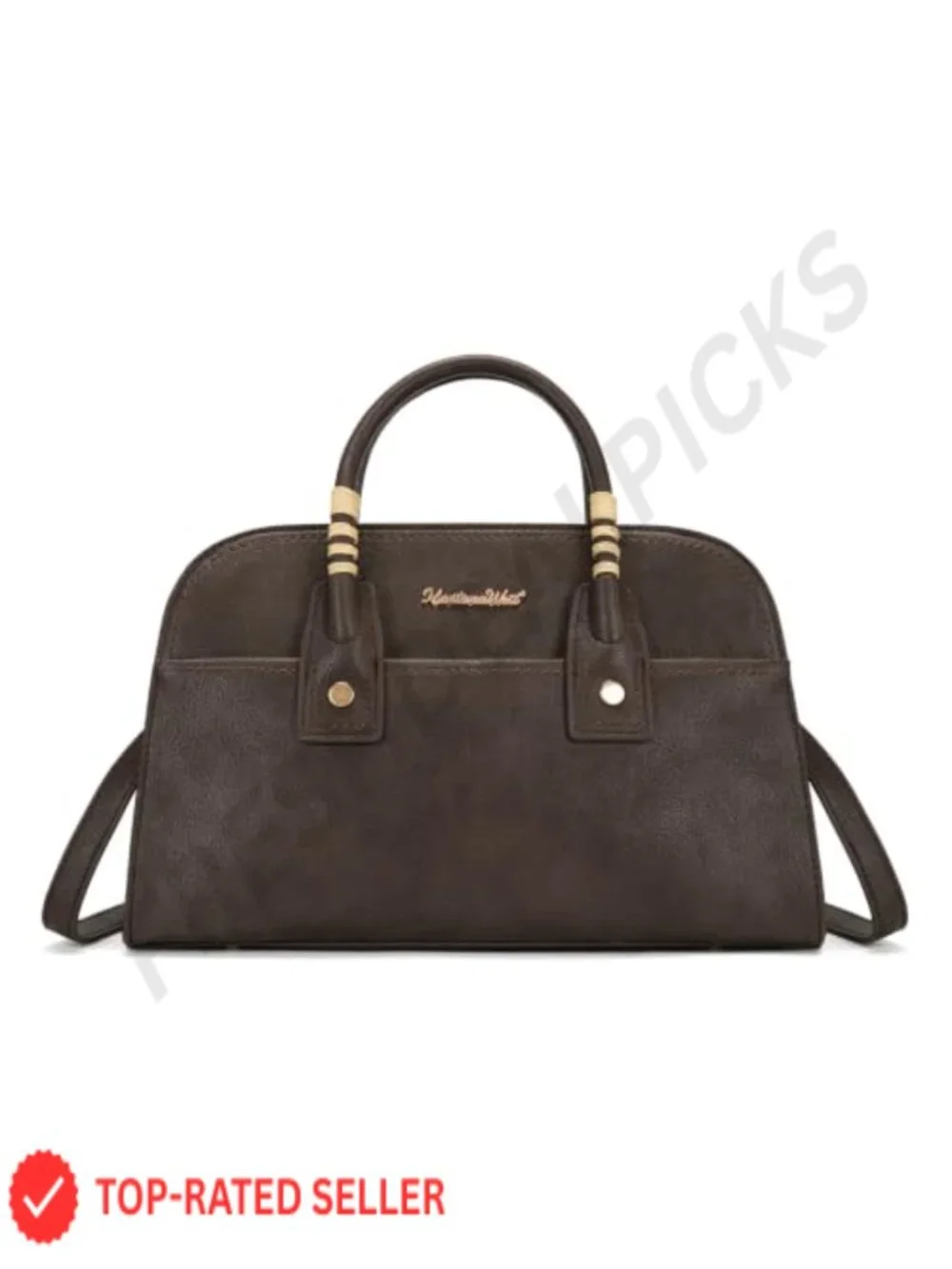 Structured Satchel Bag Women Top Handle Crossbody Faux Leather Purse